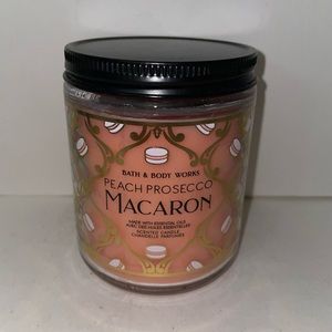 Bath & Body Works Peach Prosecco Macaron Single 1 Wick Candle Discontinued New